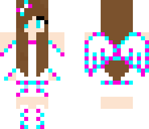 pink and cyan angel