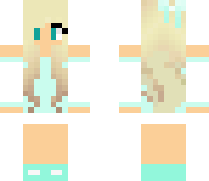 minty green winter girl