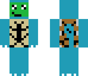green man in a squirtle costume
