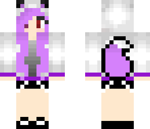 pastel purple wolf girl