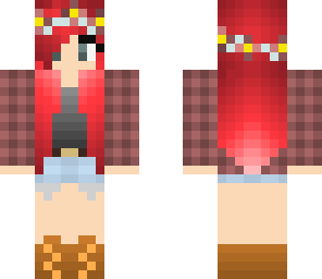 red hair fall girl