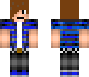 guy with fully blue shirt