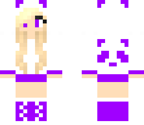 cute purple panda girl