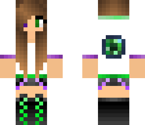 green and purple gamer girl