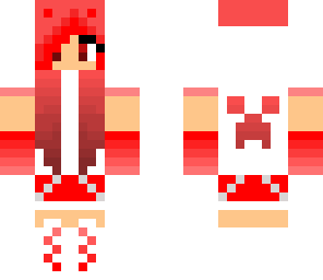 cute red creeper girl