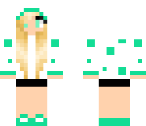 mint green cake girl