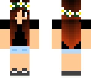 cool girl with flower crown