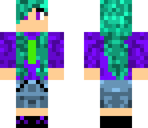 blue haired girl