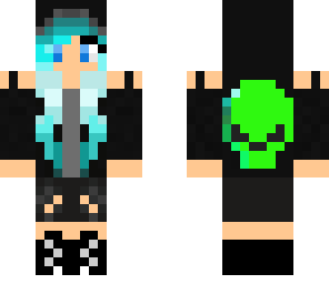 skull girl and headphones