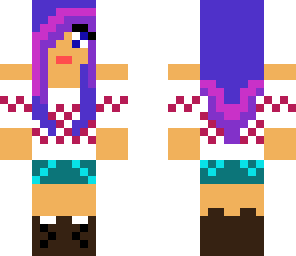 purple haired chick