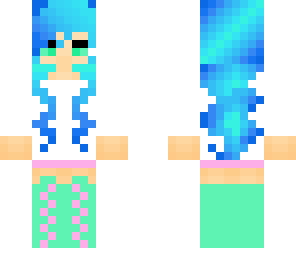 blue neon girl