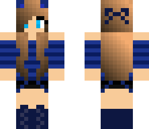 teenage blue cat girl