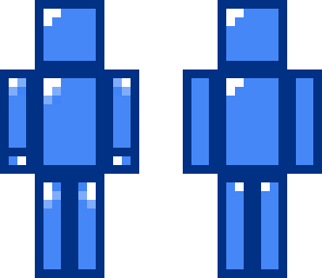 shiny blue skin