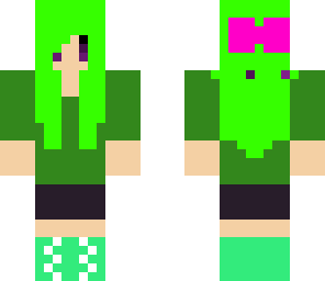 cute green dj girl