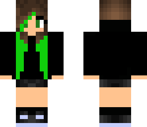 gothic girl green highlights