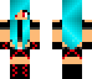 scene girl with blue hair