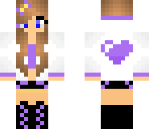 purple heart jacket and headphones girl