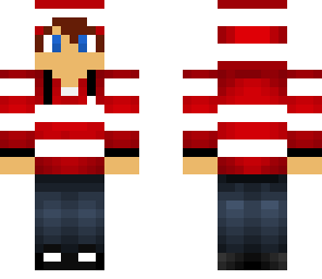 boy in the stripped hoodie