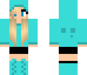 light blue slime girl