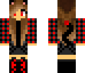 red and black cat  girl