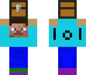 steve holding a chest