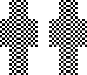 black and white