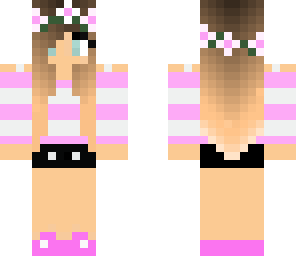 cute pink flower girl