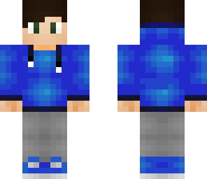 blue hoodie