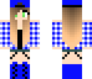 blue plaid girl