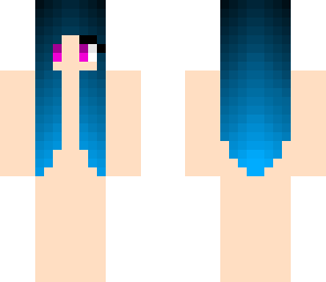 straight black to blue hair base