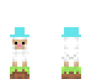 sheep with a tophat