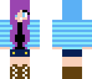 cute purple hair girl