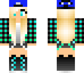 cute turqouise and dark blue tomboy