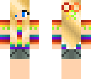 rainbow girl number two with shorts
