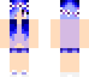 dark purple blue ombre girl