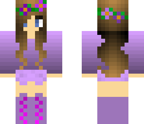 purple flower girl