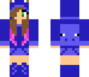 pig hoodie blue