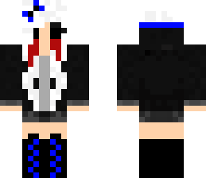 goth possessed girl in blue