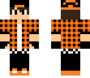 orange plaid boy