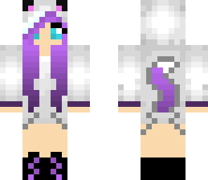 purple kitty girl