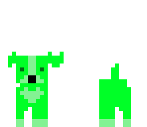 green dog