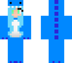 cute blue dinosaur girl