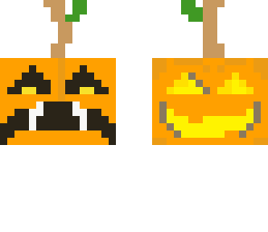 moons two sided pumpkin head