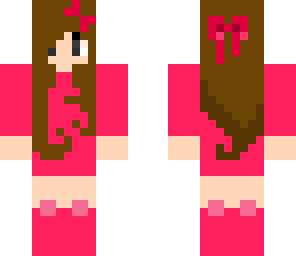 nice pink girl with bow