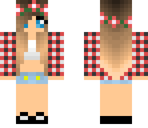 plaid flower crown girl