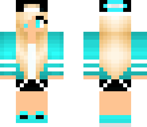blue jacket blond girl