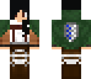 snk girl with black hair 