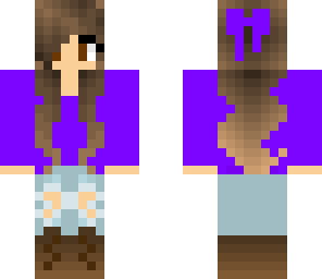 purple fall girl