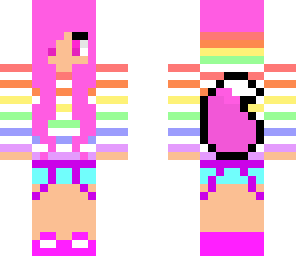 rainbow hoodie girl