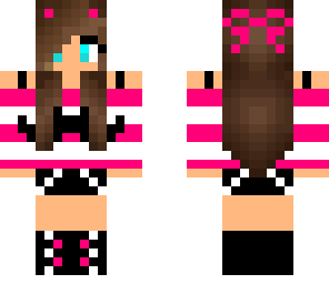 pink and white mustache girl